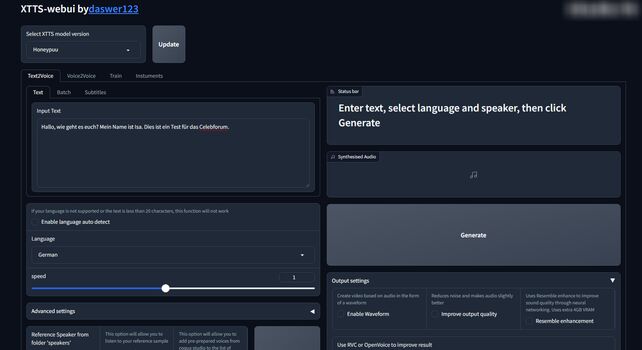 Voice Cloning mit XTTS