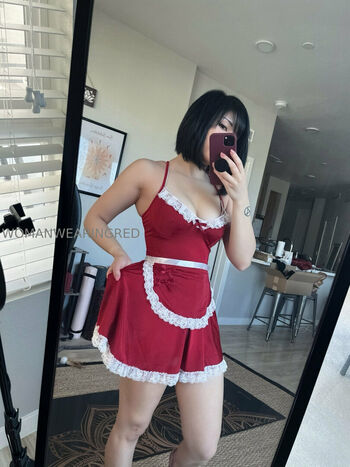 womanwearingred