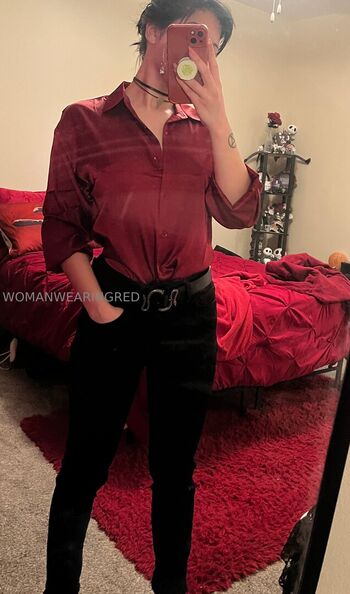 womanwearingred