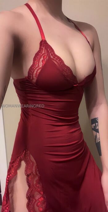 womanwearingred